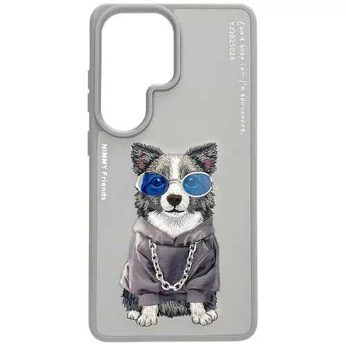 Samsung Galaxy S26 Ultra Nimmy Glasses Cool Dog tok szürke