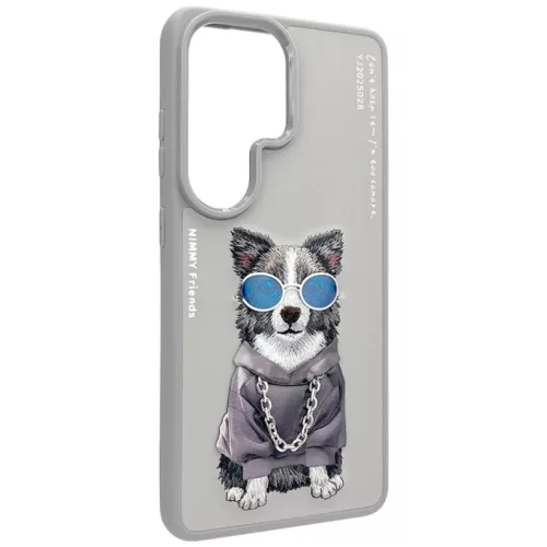 Samsung Galaxy S26 Ultra Nimmy Glasses Cool Dog tok szürke
