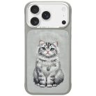 iPhone 17 Pro Max Nimmy Lucky Fashion Cat MagSafe szürke tok