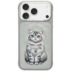   iPhone 17 Pro Max Nimmy Lucky Fashion Cat MagSafe szürke tok