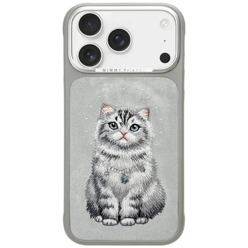 iPhone 17 Pro Max Nimmy Lucky Fashion Cat MagSafe szürke tok