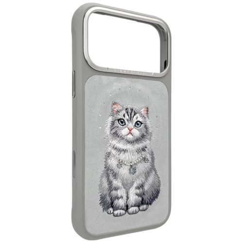 iPhone 17 Pro Max Nimmy Lucky Fashion Cat MagSafe szürke tok