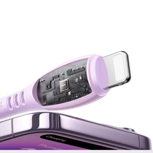 Joyroom S-A59 Vibrant Series 30W USB-C - Lightning kábel 1.2m - lila