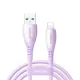 Joyroom S-A59 Vibrant Series 3A USB-A - Lightning kábel 1.2m - lila