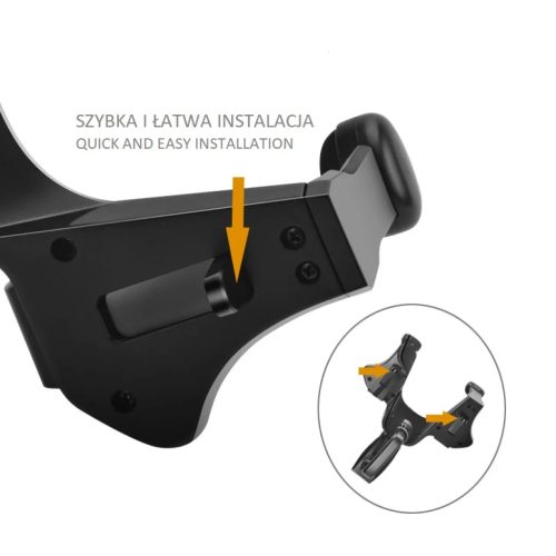 Visszapillantóra helyezhető autós tartó fekete