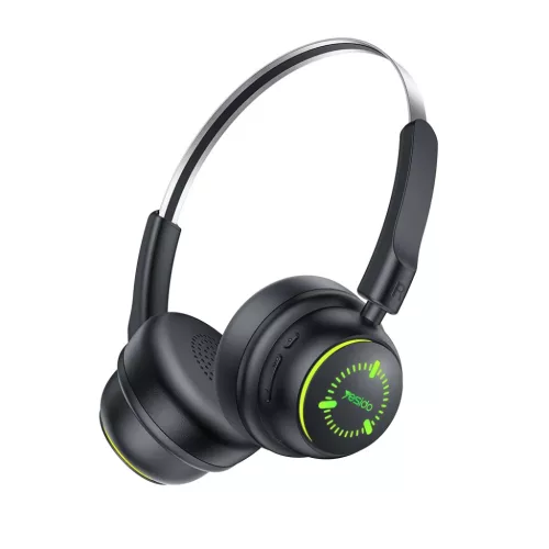 Yesido - Vezeték nélküli fejhallgató (EP15) - gyerekeknek, Bluetooth, 40mm hangszórókkal, 300mAh - fekete