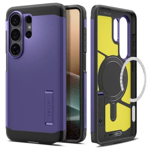 Samsung Galaxy S26 Ultra Spigen Tough Armor Mag Magsafe tok Fekete Lila