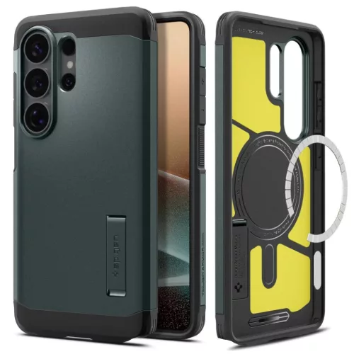 Samsung Galaxy S26 Ultra Spigen Tough Armor Mag MagSafe tok zöld