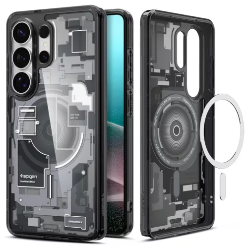 Spigen Ultra Hybrid Mag MagSafe tok Samsung Galaxy S26 Ultra Zero One - Átlátszó Fekete