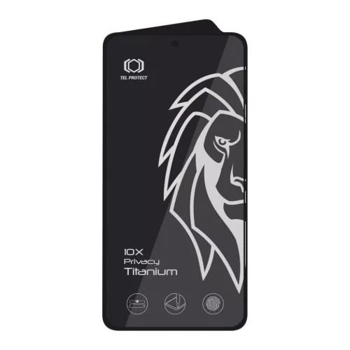 Samsung Galaxy S26 Tel Protect 10X Privacy Titanium üvegfólia (ujjlenyomat-feloldás támogatott)