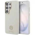 Samsung Galaxy S26 Ultra Guess 4G Strasszköves Kerek Logó MagSafe tok bézs