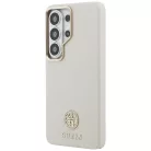 Samsung Galaxy S26 Ultra Guess 4G Strasszköves Kerek Logó MagSafe tok bézs