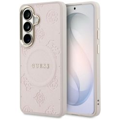   Samsung Galaxy S26 Guess Saffiano Peony Embossed Ring MagSafe tok rózsaszín