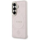 Samsung Galaxy S26 Guess Saffiano Peony Embossed Ring MagSafe tok rózsaszín