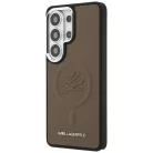 Samsung Galaxy S26 Ultra Karl Lagerfeld Dombornyomott Gyűrű Kezdeti MagSafe tok barna