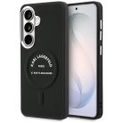 Samsung Galaxy S26 Karl Lagerfeld Embossed Ring RSG Logo MagSafe tok fekete