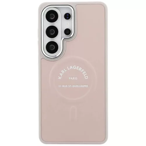 Samsung Galaxy S26 Ultra tok Karl Lagerfeld Domborított Gyűrű RSG Logo MagSafe tok rózsaszín
