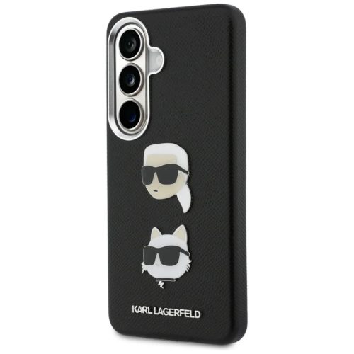 Samsung Galaxy S26 Karl Lagerfeld Saffiano Double Heads Metal tok fekete