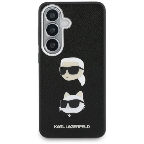 Samsung Galaxy S26 Karl Lagerfeld Saffiano Double Heads Metal tok fekete