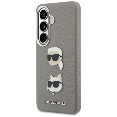 Samsung Galaxy S26 Karl Lagerfeld Saffiano Double Heads Metal ezüst tok