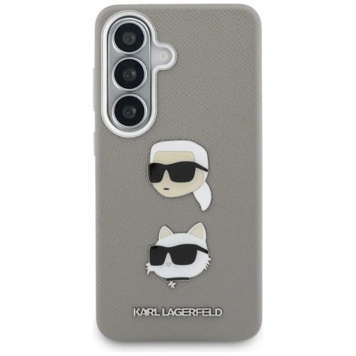 Samsung Galaxy S26 Karl Lagerfeld Saffiano Double Heads Metal ezüst tok