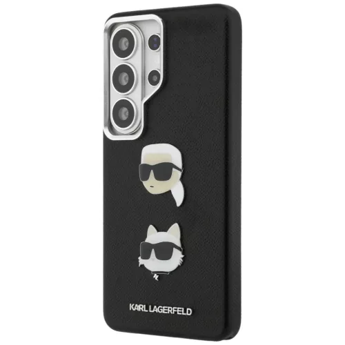 Samsung Galaxy S26 Ultra Karl Lagerfeld Saffiano Double Heads Metal tok fekete