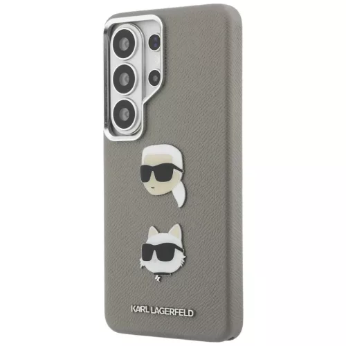 Samsung Galaxy S26 Ultra Karl Lagerfeld Saffiano Double Heads Metal tok ezüst