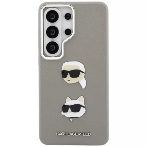 Samsung Galaxy S26 Ultra Karl Lagerfeld Saffiano Double Heads Metal tok ezüst