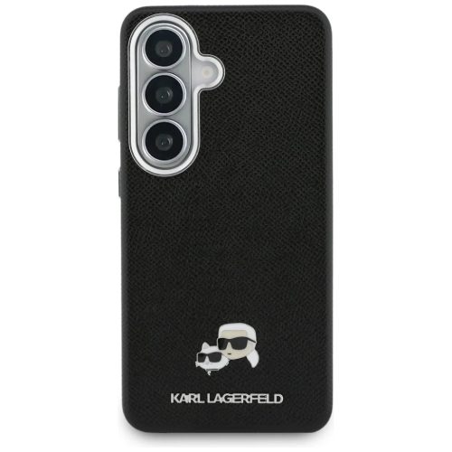 Samsung Galaxy S26 Karl Lagerfeld Saffiano KC Metal Logo tok fekete