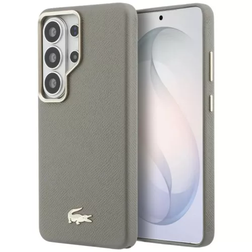 Samsung Galaxy S26 Ultra Lacoste Champs Elysees Gold Logo MagSafe tok taupe