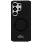 Samsung Galaxy S26 Ultra Lacoste Silicone Metal Croc Logo MagSafe tok fekete