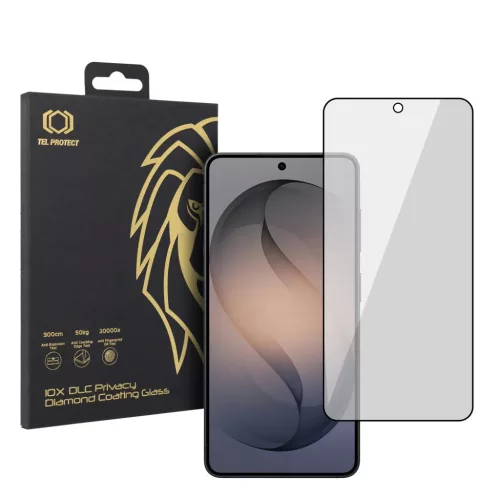 Samsung Galaxy S26 Plus Edzett üveg Tel Protect 10X Privacy DLC Diamond Coating (ujjlenyomat-feloldással) üvegfólia