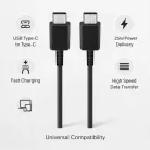 Samsung - Eredeti Adatkábel (EP-DG980) - Type-C to Type-C Gyors Töltés 3A, 25W, 1m - Fekete (Bulk Csomagolás)