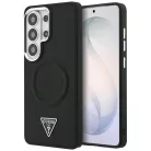 Samsung Galaxy S26 Ultra Guess Dombornyomott Gyűrű Háromszög Logó MagSafe tok fekete