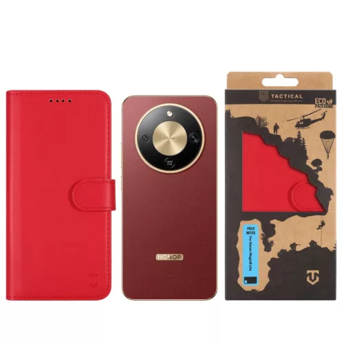 Honor Magic8 Lite Piros Tactical Field Notes fliptok