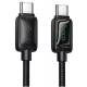 USB-C to USB-C Kábel Hoco U146, 60W, 1.2m, Fekete