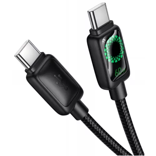 USB-C to USB-C Kábel Hoco U146, 60W, 1.2m, Fekete