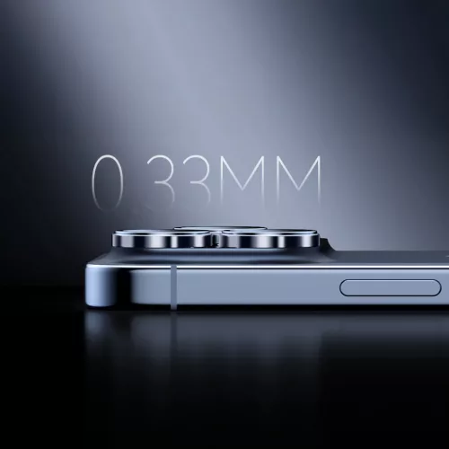 iPhone 17 Pro/17 Pro Max (3 darab lencse) kék Rock edzett üveg Pure sorozat kamera lencsevédő üvegfólia