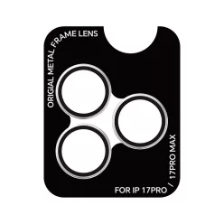   iPhone 17 Pro/17 Pro Max Ezüst Rock edzett üveg Pure Series kamera lencse (3 db lencse) üvegfólia