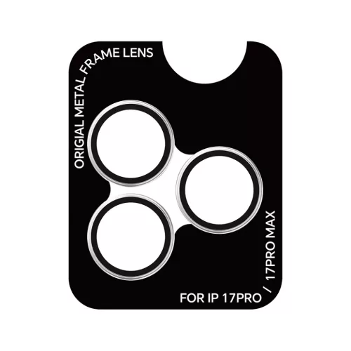 iPhone 17 Pro/17 Pro Max Ezüst Rock edzett üveg Pure Series kamera lencse (3 db lencse) üvegfólia