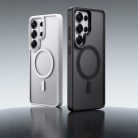 Samsung Galaxy S26 Fekete Rock Guard Touch Matte Series Mágneses tok