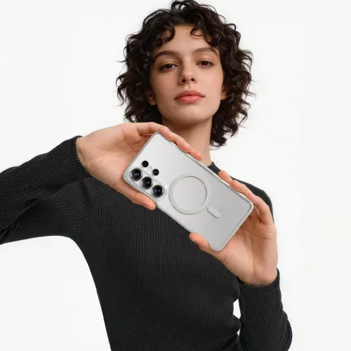 Samsung Galaxy S26 Ultra Fekete Rock Crystal Armor sorozat mágneses tok