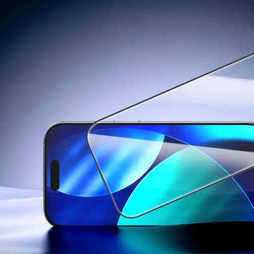 iPhone 17 Pro Rock edzett üveg Privacy teljes lefedettség, antisztatikus üvegfólia