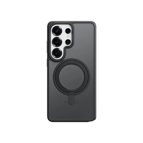 Samsung Galaxy S26 Fekete Rock Rotating Stand Soft Touch Sorozat Mágneses tok