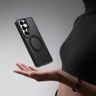 Samsung Galaxy S26 Fekete Rock Rotating Stand Soft Touch Sorozat Mágneses tok