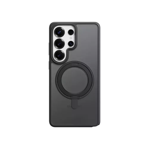 Samsung Galaxy S26 Ultra fekete Rock Rotating Stand Soft Touch Sorozat Mágneses tok