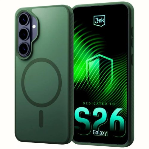 Samsung Galaxy S26 Etui 3MK Smoke MagCase tok zöld