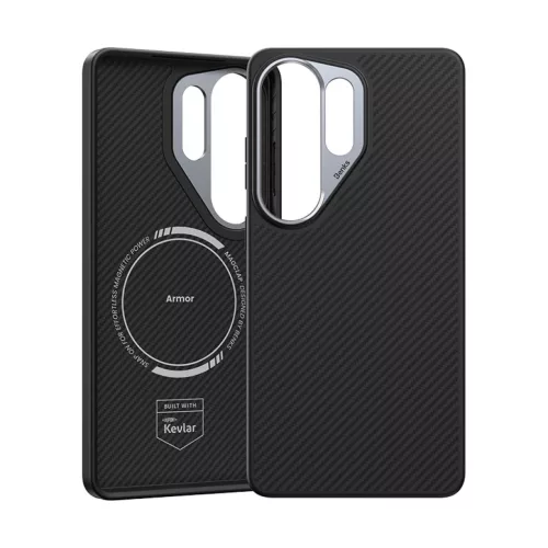 Samsung Galaxy S26 Ultra fekete Benks Magnetic Armor Pro Kevlar Tok Fémkeret 600D (G050) tok