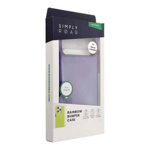 iPhone 17 Pro Max ROAR tok RAINBOW BUMPER, kompatibilis a MagSafefel lila tok
