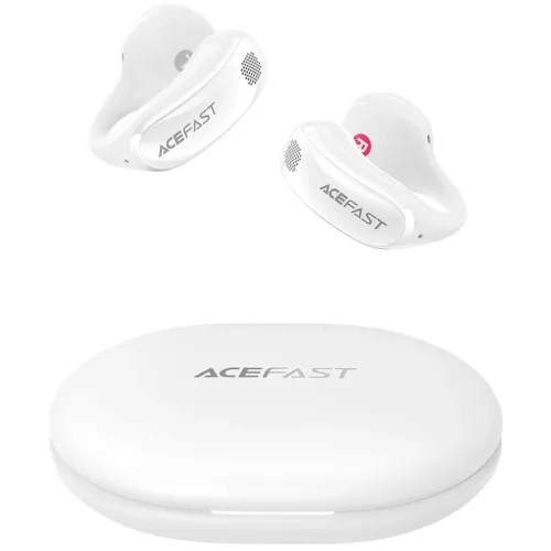 Acefast - Vezeték nélküli fülhallgató Aceclip Pro (FA006) - OWS sztereó, BT 5.4, Kettős-mikrofon zajszűrős, 400mAh, IP55, Type-C - Fehér